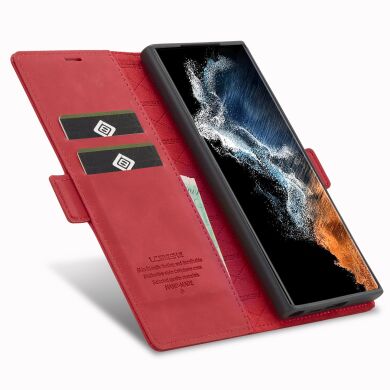 Чехол-книжка LC.IMEEKE Strong Case для Samsung Galaxy S23 Ultra (S918) - Red