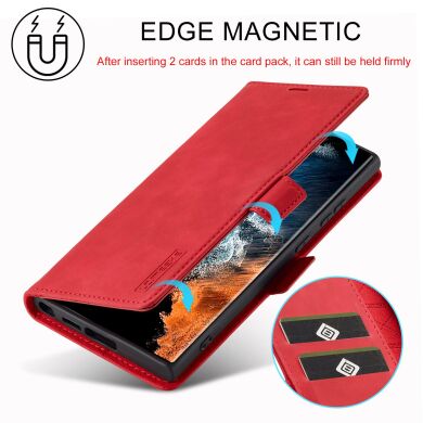 Чехол-книжка LC.IMEEKE Strong Case для Samsung Galaxy S23 Ultra (S918) - Red