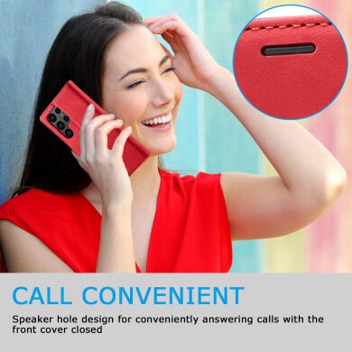 Чехол-книжка LC.IMEEKE Strong Case для Samsung Galaxy S23 Ultra (S918) - Red