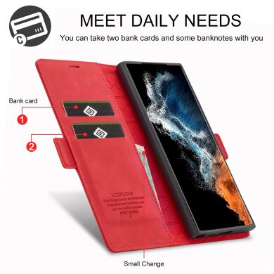 Чехол-книжка LC.IMEEKE Strong Case для Samsung Galaxy S23 Ultra (S918) - Red
