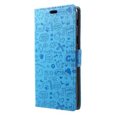 Чехол-книжка UniCase Graffiti Pattern для Samsung Galaxy J8 2018 (J810) - Blue