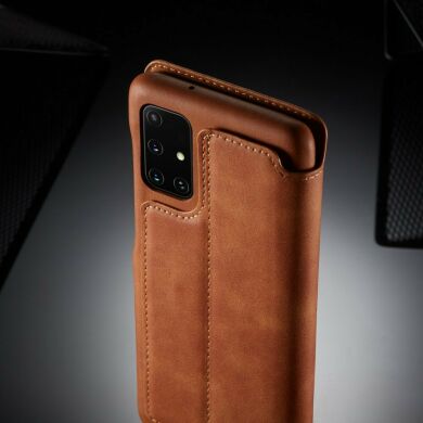 Чехол LC.IMEEKE Retro Style для Samsung Galaxy A51 (А515) - Brown