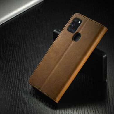 Чохол LC.IMEEKE Wallet Case для Samsung Galaxy A21s (A217) - Brown
