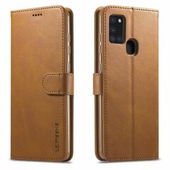 Чохол LC.IMEEKE Wallet Case для Samsung Galaxy A21s (A217) - Brown