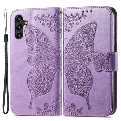 Чехол UniCase Butterfly Pattern для Samsung Galaxy A13 5G (A136) / A04s (A047) - Light Purple