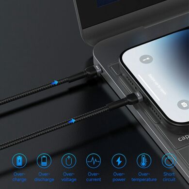 Кабель DEVIA EC648 Extreme Speed Series Type-C to Type-C + Lightning 60W (1.2m) - Black