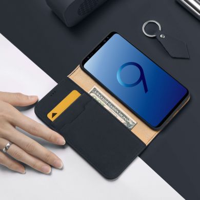 Кожаный чехол DUX DUCIS Wish Series для Samsung Galaxy S9+ (G965) - Dark Blue
