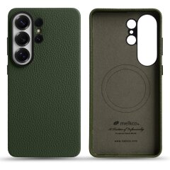Шкіряний чохол MELKCO Leather Case Magnetic для Samsung Galaxy S26 Ultra (S948) - Green