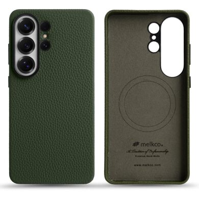 Шкіряний чохол MELKCO Leather Case Magnetic для Samsung Galaxy S26 Ultra (S948) - Green