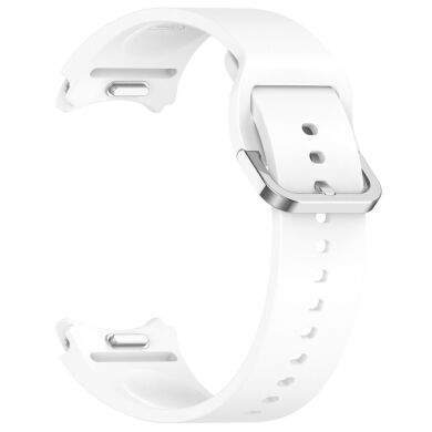 Ремешок Deexe Silicone Band для Samsung Galaxy Watch 4 / 4 Classic / 5 / 5 Pro / 6 / 6 Classic / 7 / FE - White