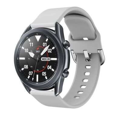 Ремешок Deexe Soft Silicone для&nbsp; Samsung Galaxy Watch 3 (45mm) - Grey