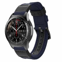 Ремешок UniCase Canvas Strap для Samsung Galaxy Watch 46mm / Watch 3 45mm / Gear S3 - Blue