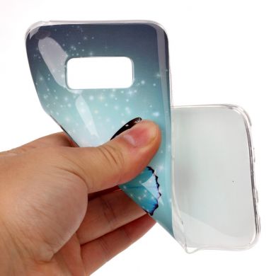 Силиконовый чехол Deexe LumiCase для Samsung Galaxy S8 Plus (G955) - Blue Butterfly