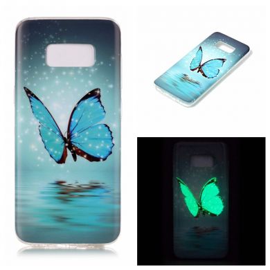 Силиконовый чехол Deexe LumiCase для Samsung Galaxy S8 Plus (G955) - Blue Butterfly