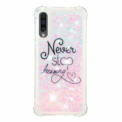 Силіконовий (TPU) чохол Deexe Fashion Glitter для Samsung Galaxy A50 (A505) / A30s (A307) / A50s (A507) - Never Stop Dreaming