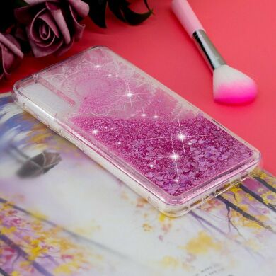 Силіконовий (TPU) чохол Deexe Liquid Glitter для Samsung Galaxy A7 2018 (A750) Mandala