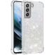 Силиконовый (TPU) чехол Deexe Liquid Glitter для Samsung Galaxy S21 FE (G990) - Shiny Hearts. Фото 2 из 7