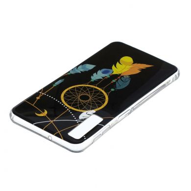 Силиконовый (TPU) чехол Deexe LumiCase для Samsung Galaxy A7 2018 (A750) - Feather Dream Catcher