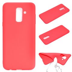 Силіконовий (TPU) чохол Deexe Matte Case для Samsung Galaxy A6+ 2018 (A605) - Red