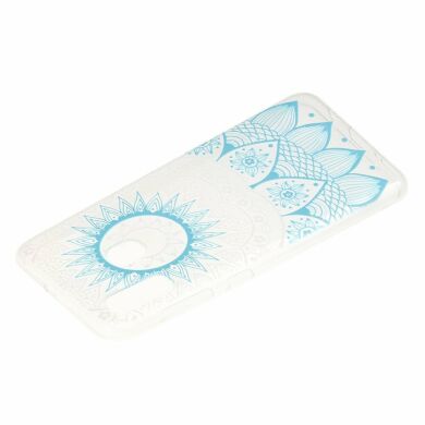 Силиконовый (TPU) чехол Deexe Pretty Glossy для Samsung Galaxy A10s (A107) - Blue Flower