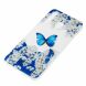 Силіконовий (TPU) чохол Deexe Pretty Glossy для Samsung Galaxy A50 (A505) - Butterfly and White Flowers