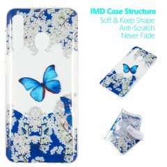 Силіконовий (TPU) чохол Deexe Pretty Glossy для Samsung Galaxy A50 (A505) - Butterfly and White Flowers