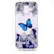Силіконовий (TPU) чохол Deexe Pretty Glossy для Samsung Galaxy A6 2018 (A600), Blue Butterfly and White Flower