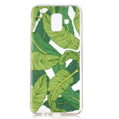 Силіконовий (TPU) чохол Deexe Pretty Glossy для Samsung Galaxy A6 2018 (A600) - Leaf Pattern