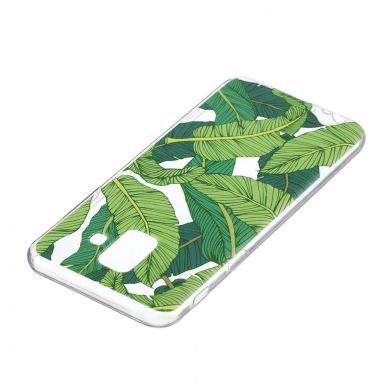 Силіконовий (TPU) чохол Deexe Pretty Glossy для Samsung Galaxy A6 2018 (A600) - Leaf Pattern