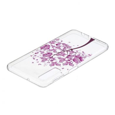 Силиконовый (TPU) чехол Deexe Pretty Glossy для Samsung Galaxy A7 2018 (A750) - Pink Flower Tree