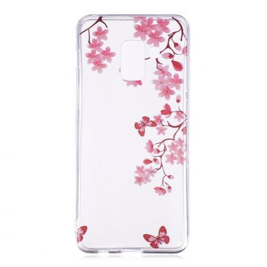 Силиконовый (TPU) чехол Deexe Pretty Glossy для Samsung Galaxy A8 (A530) - Pink Flowers