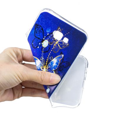 Силиконовый (TPU) чехол Deexe Pretty Glossy для Samsung Galaxy J4+ (J415) - Blue Butterfly