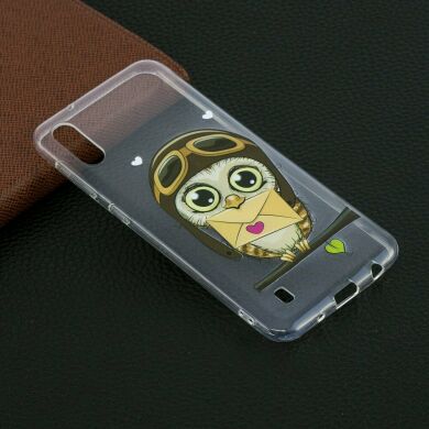 Силиконовый (TPU) чехол Deexe Pretty Glossy для Samsung Galaxy M10 (M105) - Adorable Owl