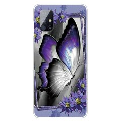 Силиконовый (TPU) чехол Deexe Pretty Glossy для Samsung Galaxy M51 (M515) - Purple Butterfly