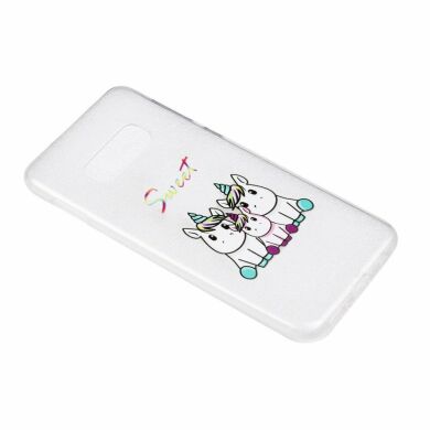 Силіконовий (TPU) чохол Deexe Pretty Glossy для Samsung Galaxy S10e (G970) - Three Unicorns