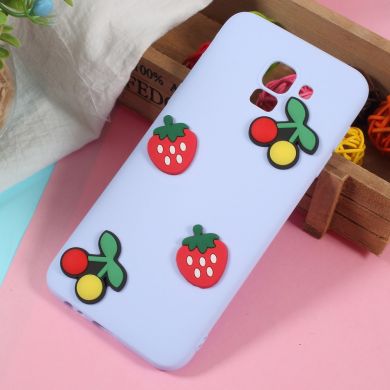 Силиконовый (TPU) чехол UniCase 3D Cartoon Pattern для Samsung Galaxy J6 2018 (J600) - Strawberry Pattern