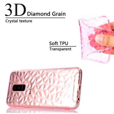 Силиконовый (TPU) чехол UniCase 3D Diamond Grain для Samsung Galaxy A6+ 2018 (A605) - Grey