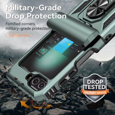 Защитный чехол Deexe Armor Case (FF) для Samsung Galaxy Flip 6 - Black