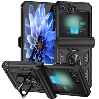 Защитный чехол Deexe Armor Case (FF) для Samsung Galaxy Flip 6 - Black