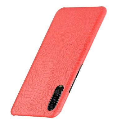 Защитный чехол Deexe Croco Style для Samsung Galaxy A70s (A707) - Red