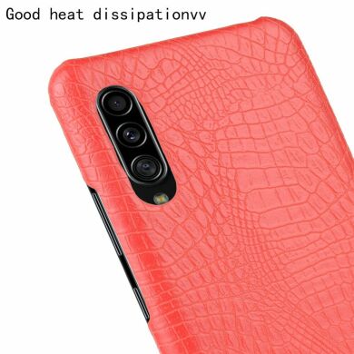 Защитный чехол Deexe Croco Style для Samsung Galaxy A70s (A707) - Red