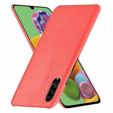 Защитный чехол Deexe Croco Style для Samsung Galaxy A70s (A707) - Red