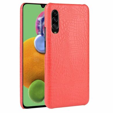 Защитный чехол Deexe Croco Style для Samsung Galaxy A70s (A707) - Red