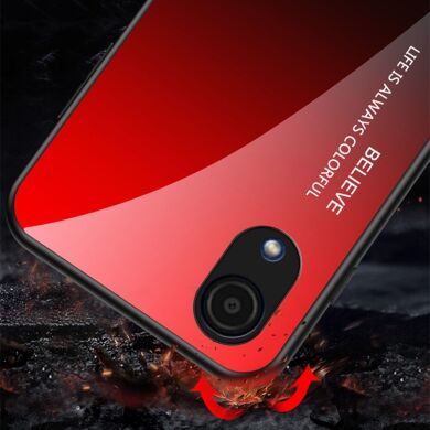 Защитный чехол Deexe Gradient Color для Samsung Galaxy A03 Core (A032) - Black / Red