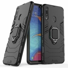 Захисний чохол Deexe Hybrid Case для Samsung Galaxy A20s (A207) - Black