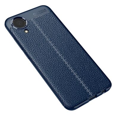 Защитный чехол Deexe Leather Cover для Samsung Galaxy A03 Core (A032) - Blue