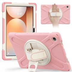 Защитный чехол Deexe Rotation Hybrid для Samsung Galaxy Tab A11 Plus (X230/236) - Pink
