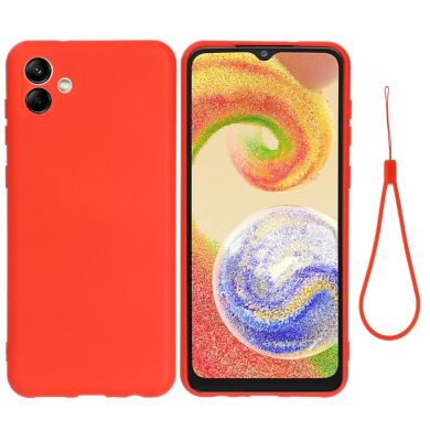 Защитный чехол Deexe Silicone Case для Samsung Galaxy A04e (A042) - Red