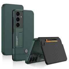 Защитный чехол GKK Card Holder для Samsung Galaxy S25 (S931) - Green