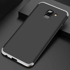Защитный чехол GKK Double Dip Case для Samsung Galaxy J6 2018 (J600) - Black / Silver